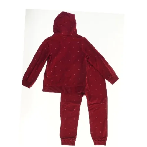 Danefæ mørkerødt sweatsæt med hættetrøje (str. 128)