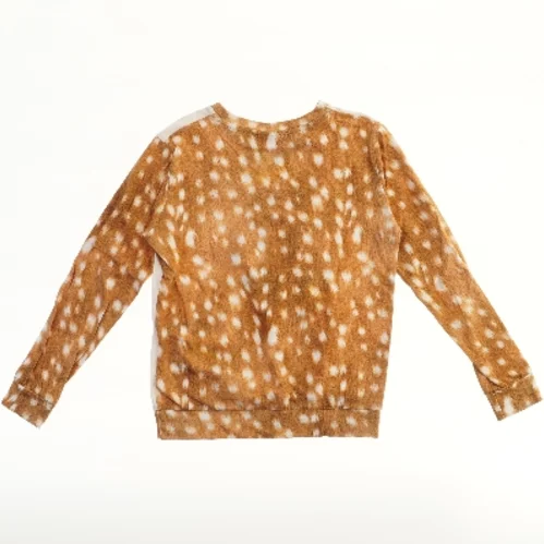 Molo sweatshirt med dådyrpelsprint (str. 140)