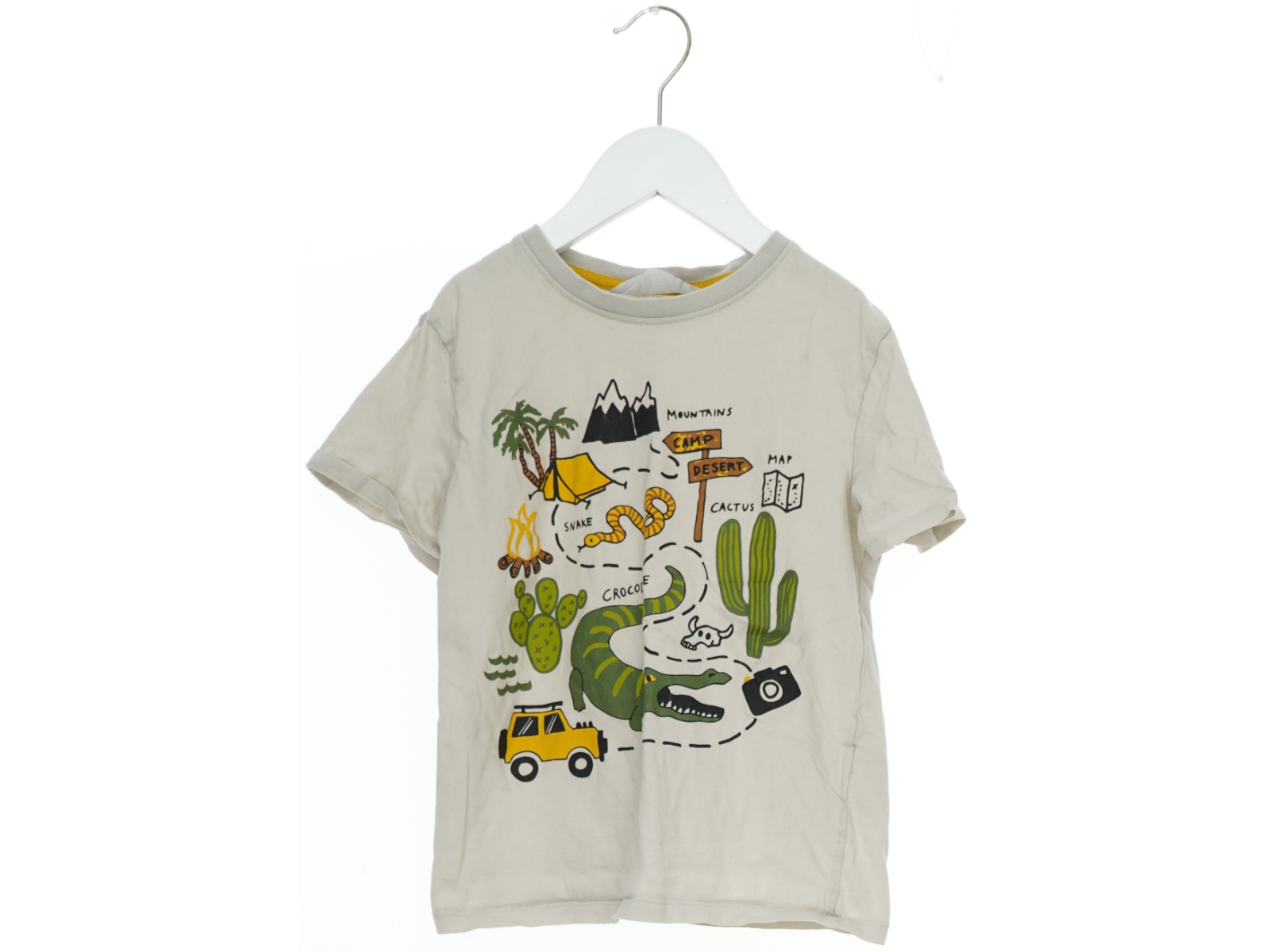 Børne T-Shirt med jungletryk fra H&M (str. 122)