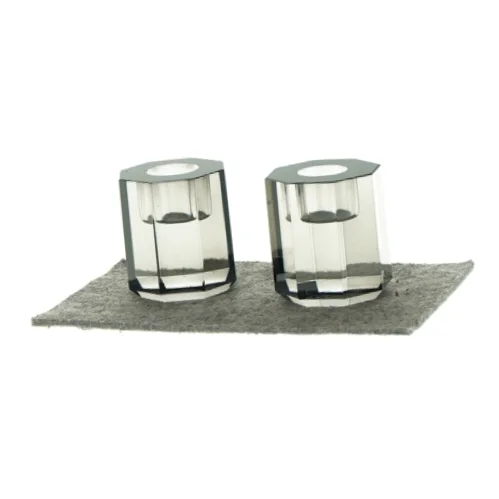 c’est bon krystal Lysestager 2 stk.  (str. 6 x 6cm)