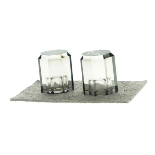 c’est bon krystal Lysestager 2 stk.  (str. 6 x 6cm)