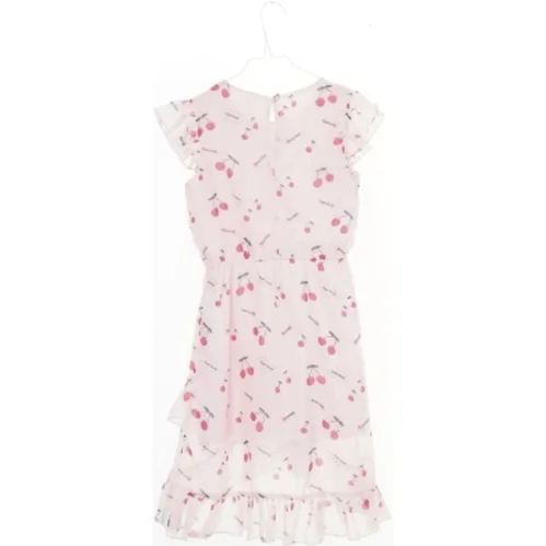 Lyserød kjole med kirsebærmotiv fra YFK (str. 134)