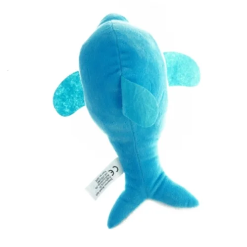 Blå plysdelfin (str. 24 x 10 cm)