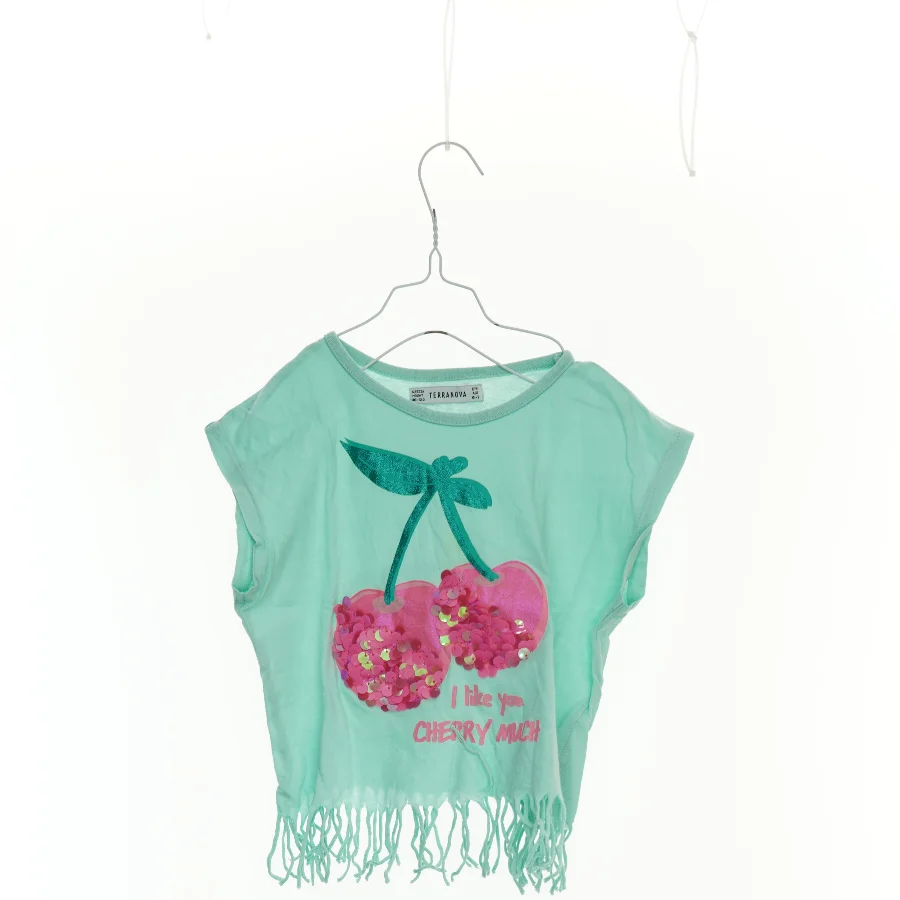 T-Shirt med kirsebær (str. 116 cm)
