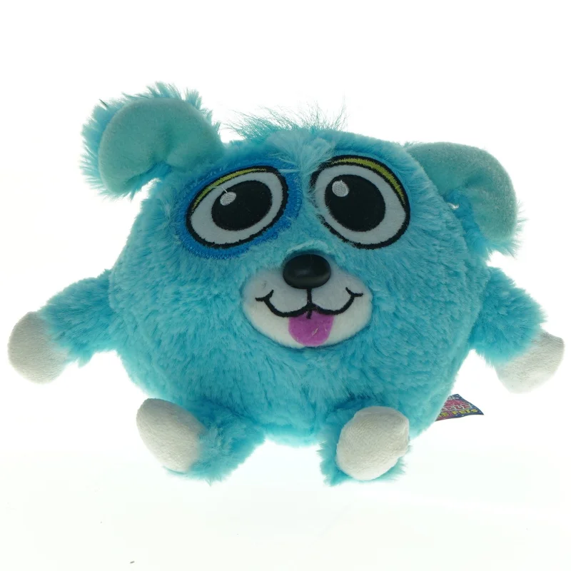 Blåt tøjdyr med store øjne (str. 13 x 13 cm)