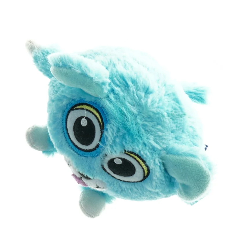 Blåt tøjdyr med store øjne (str. 13 x 13 cm)