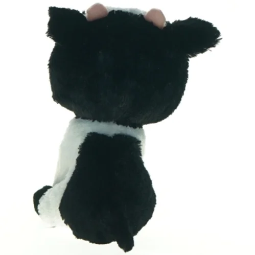 Sort og hvid tøjdyr ko (str. 15 x 9 cm)