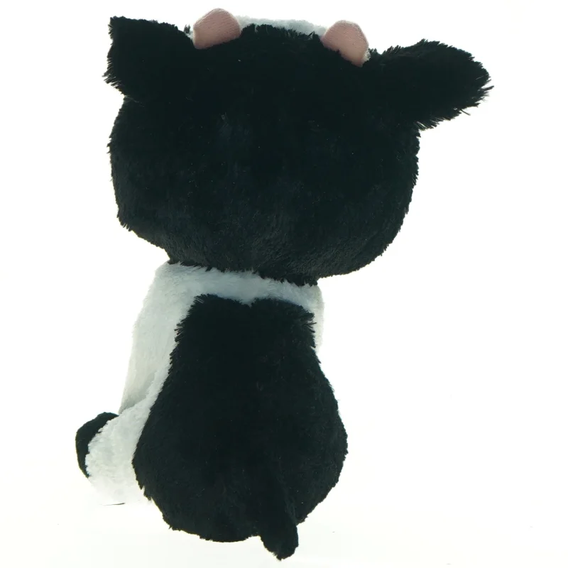 Sort og hvid tøjdyr ko (str. 15 x 9 cm)