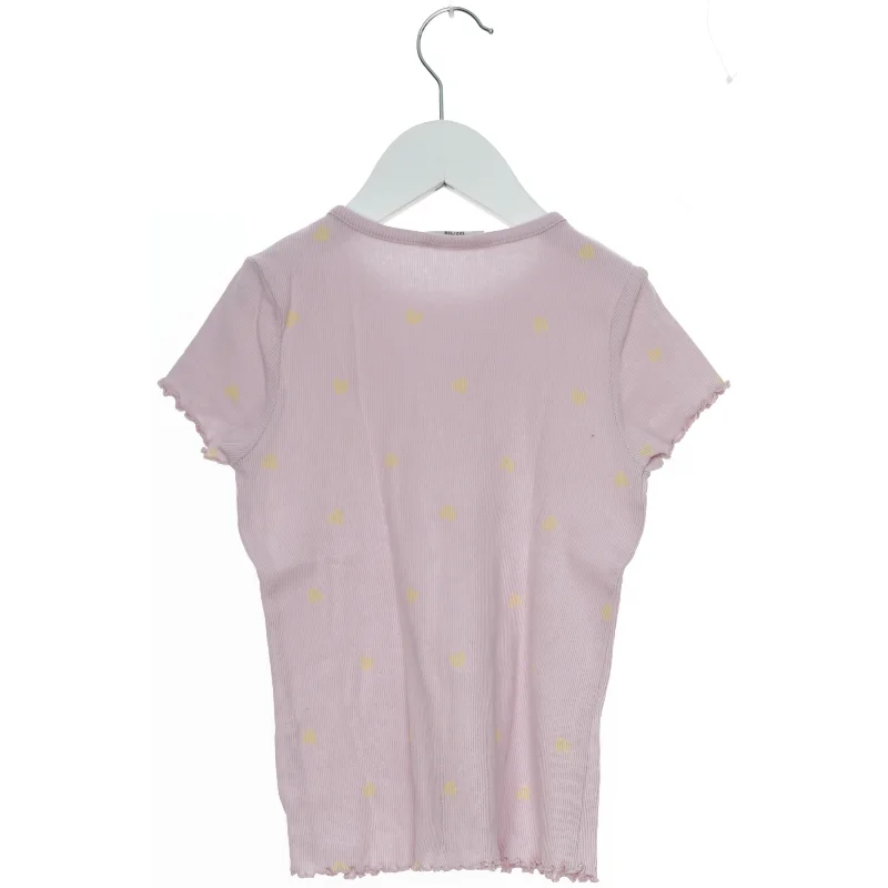 Lyserød T-shirt med Hjerter fra KappAhl (str. 128)