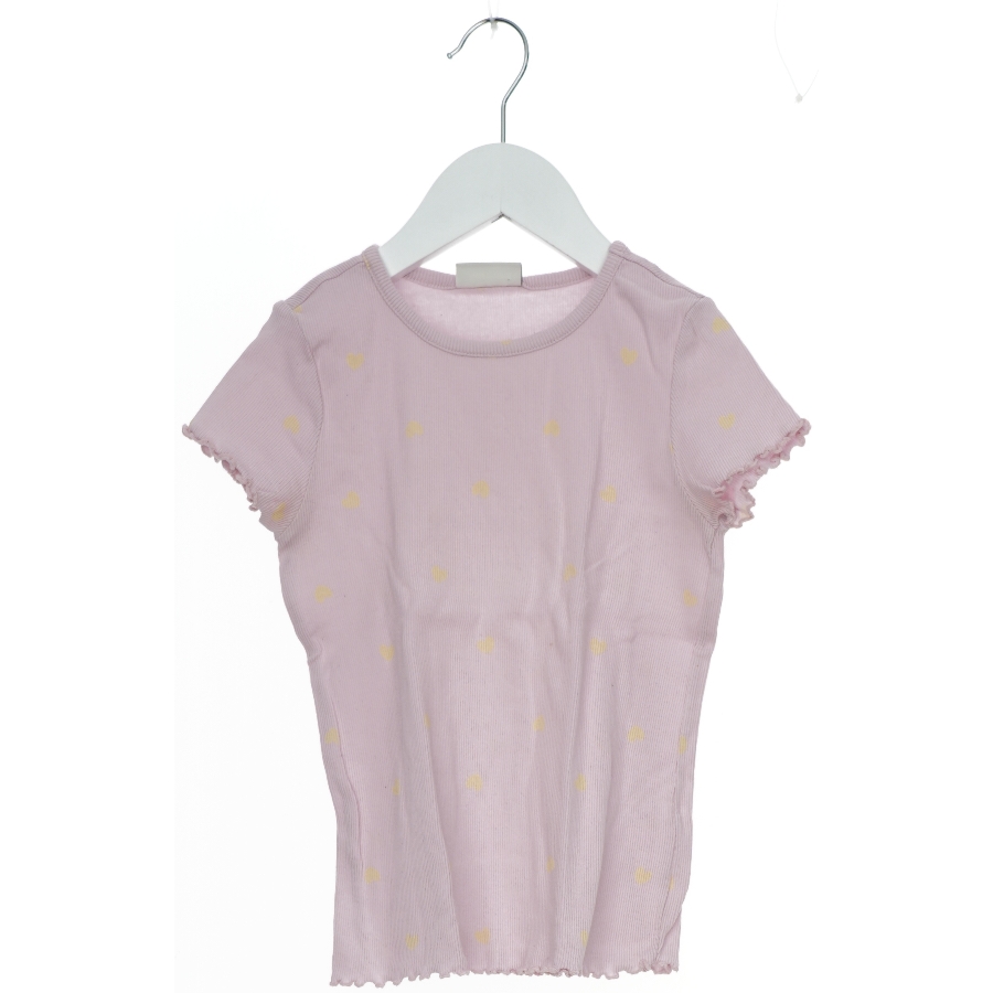 Lyserød T-shirt med Hjerter fra KappAhl (str. 128)