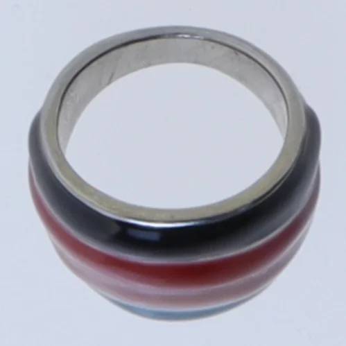 ring med farvede striber (str. 53 mm)