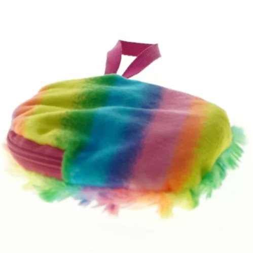 Farverig plyspung med uglemotiv fra Ty (str. 12 x 10 cm)