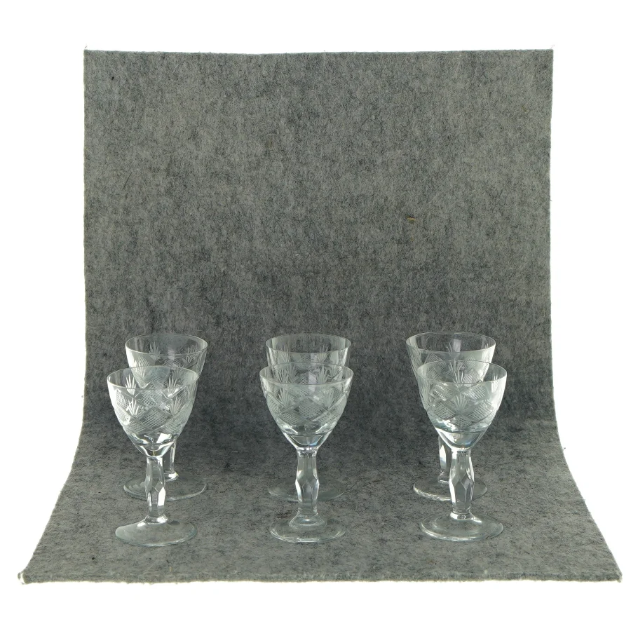 Snapseglas 6 styk (str. 8 x 4,5)