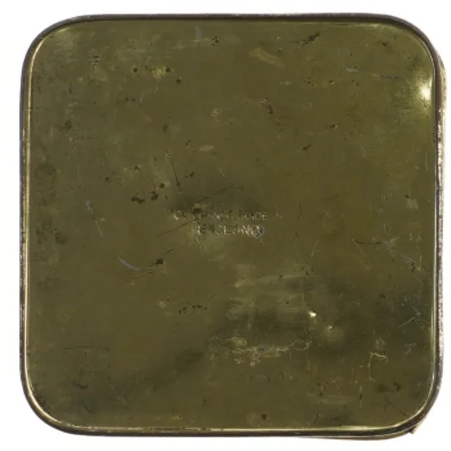 Stor gammel engelsk tedåse med kinesisk motiv (19,5 cm høj)