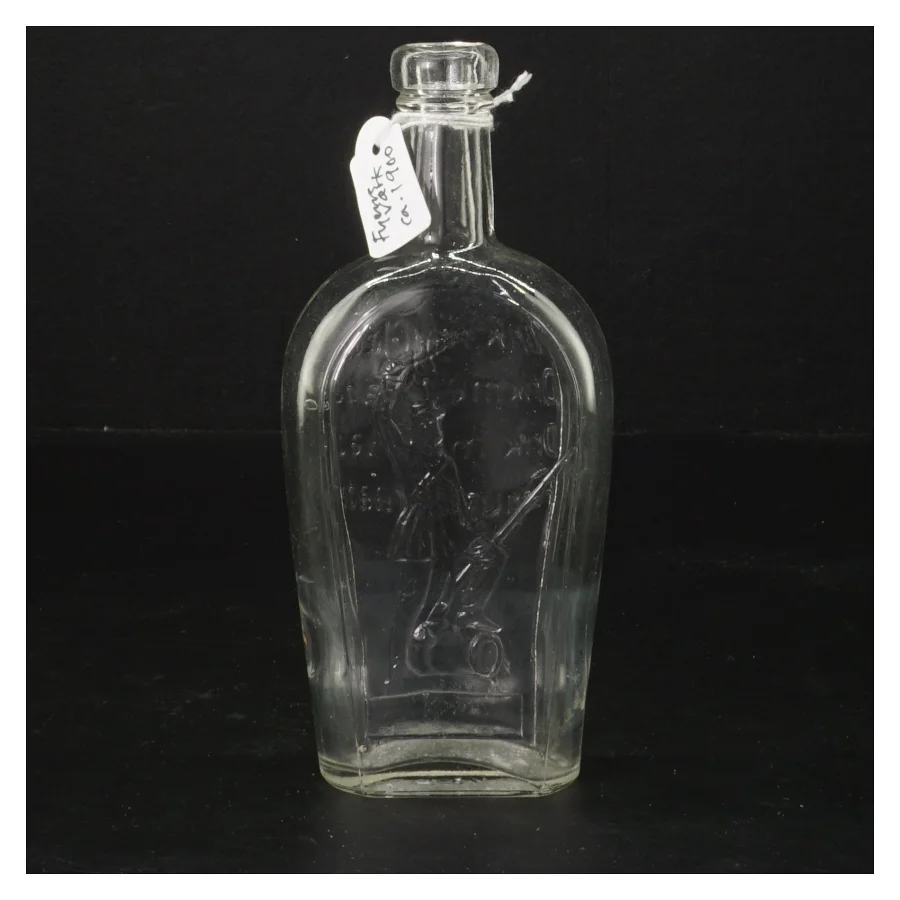 Antik mundblæst lommelærke, Landsoldaten med drikkeordsprog (str. 16 cm)