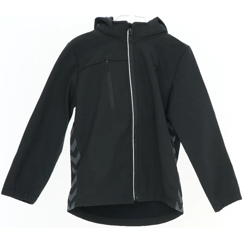 Softshell jakke dreng m. hætte fra Hummel (str. 122)