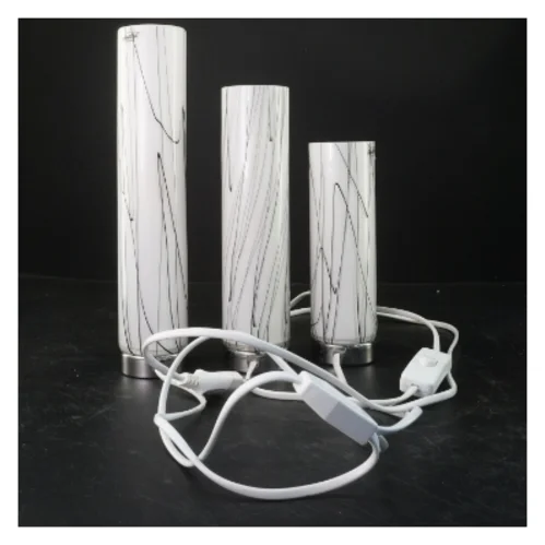 Sæt af tre lamper fra Herstal i glas