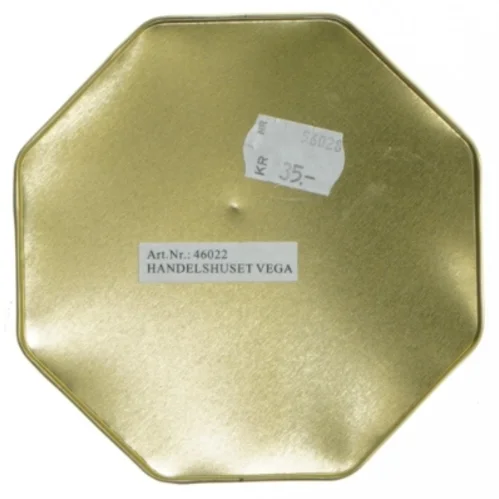 Dekorativ metaldåse (str. 11x12,5 cm)