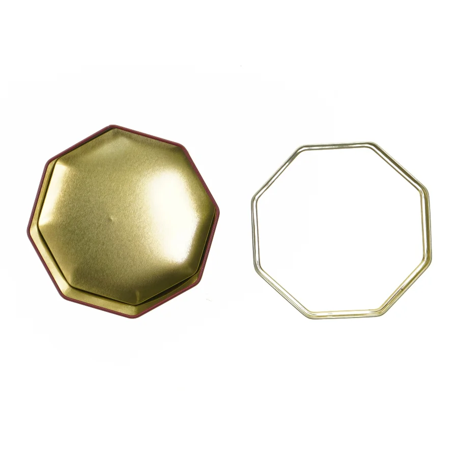 Dekorativ metaldåse (str. 11x12,5 cm)