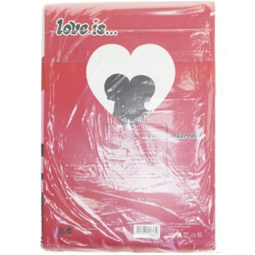 Dynebetræk og pudebetræk "Love is" (str. 140 x 200 cm. og. 60 x 63 cm)