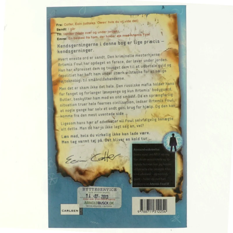 Artemis Fowl og det arktiske intermezzo af Eoin Colfer (Bog)