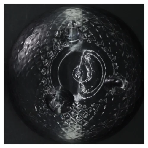 Glasskål med bobleeffekt (str. Ø. 18,5 cm)