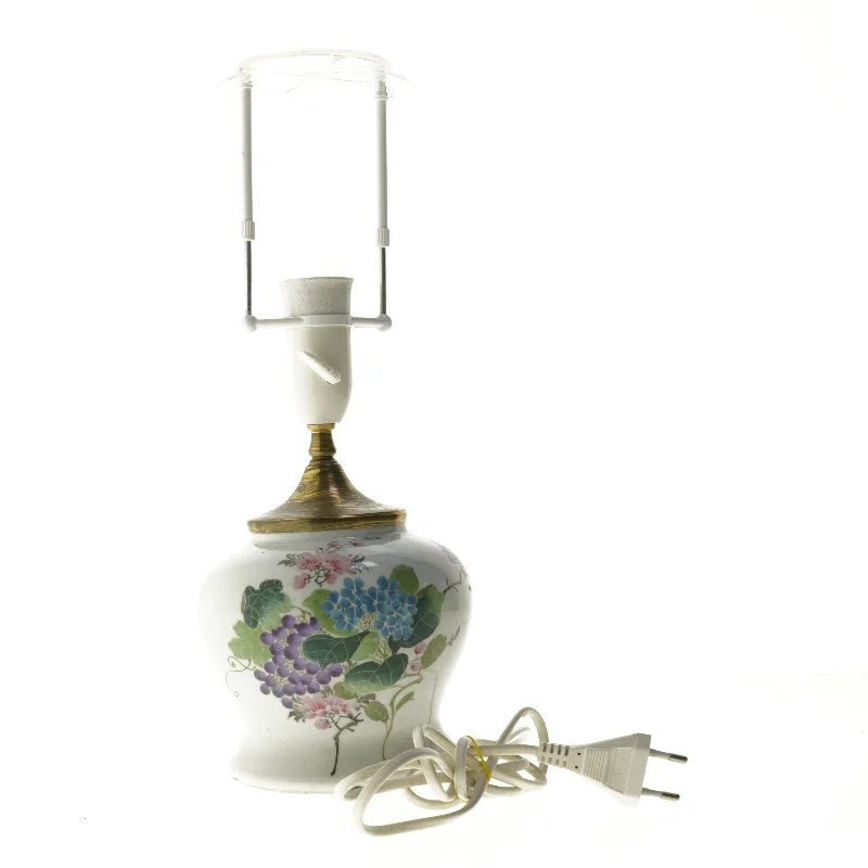 Bordlampe med blomsterdesign (str. 38 cm)