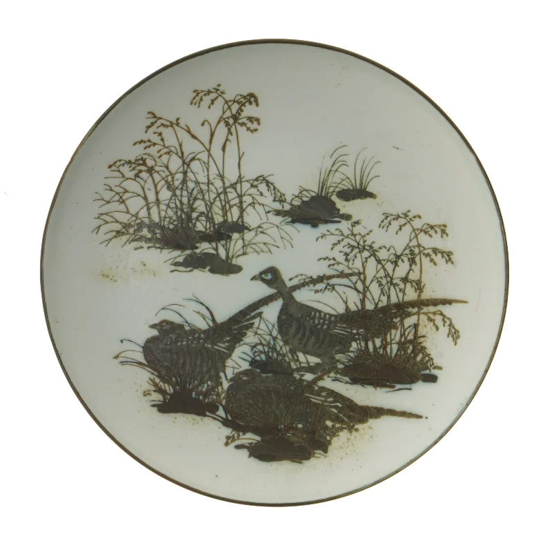 Dekorativ skål med fuglemotiv fra Royal Copenhagen (str. Ø 25,5 cm)