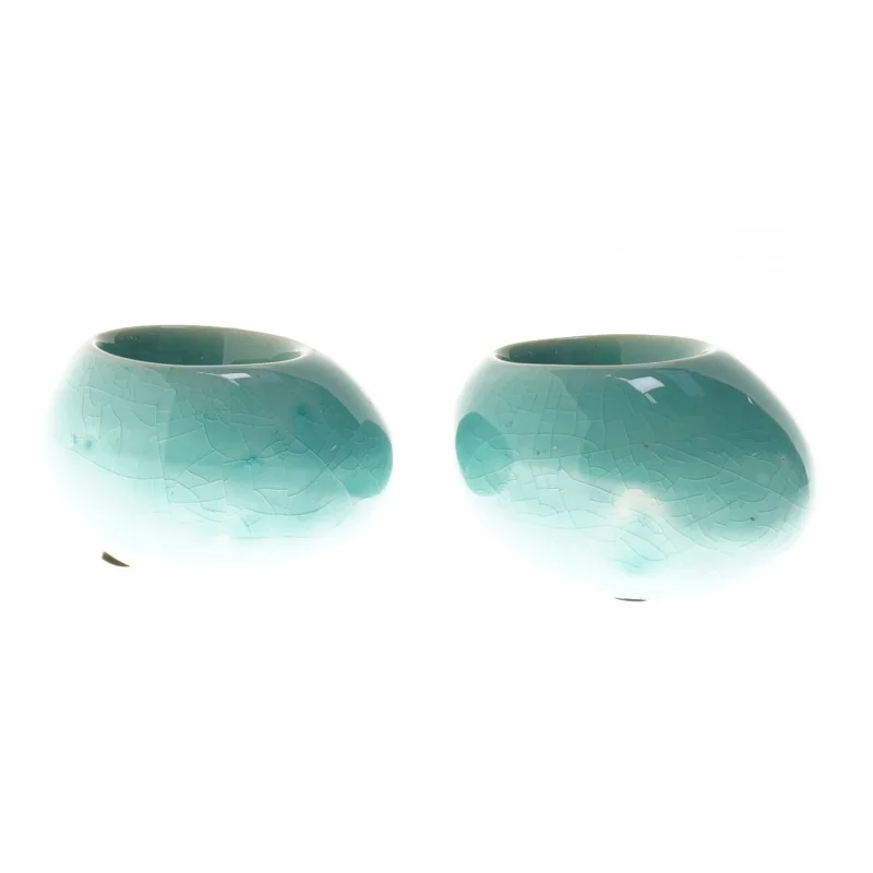 Små turkise vaser (str. 8,5x5 cm)