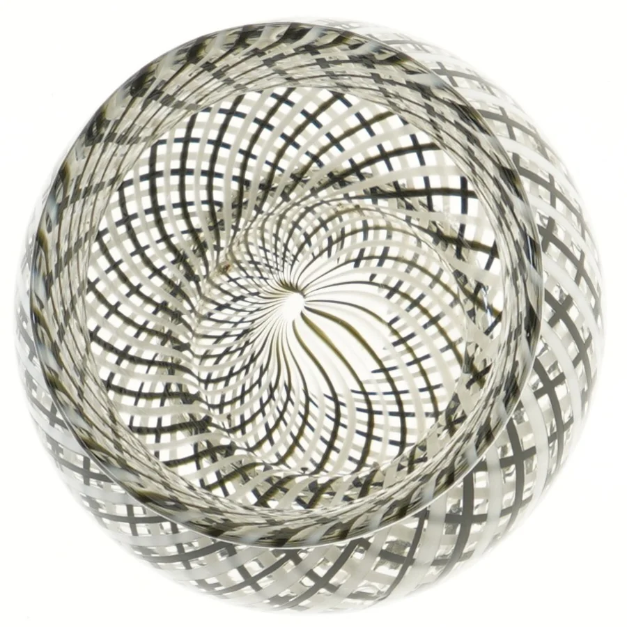 Glasvase med spiraldesign (str. 19 cm)