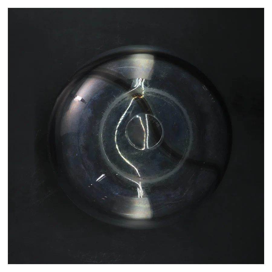 Glasvase med multicolor design (str. Ø 16x16 cm)