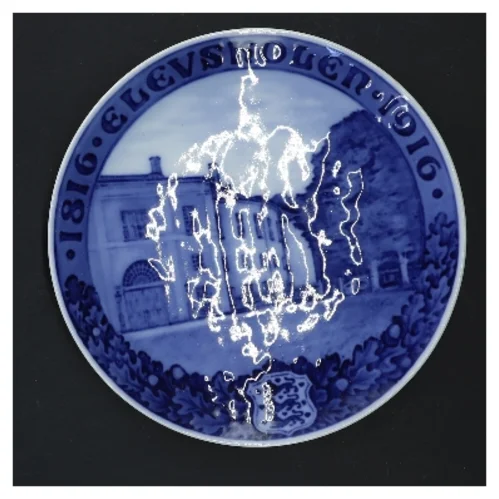 Dekorativt porcelænsplak fra Royal Copenhagen (str. Ø 18 cm)