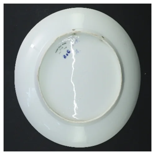 Industrivare tallerken fra 1896 fra Bing Og Grøndal (str. Ø 21 cm)