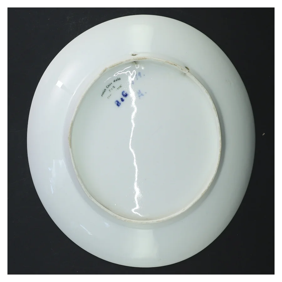 Industrivare tallerken fra 1896 fra Bing Og Grøndal (str. Ø 21 cm)