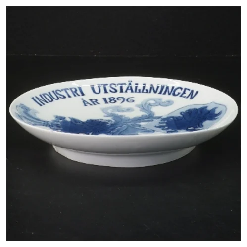 Industrivare tallerken fra 1896 fra Bing Og Grøndal (str. Ø 21 cm)