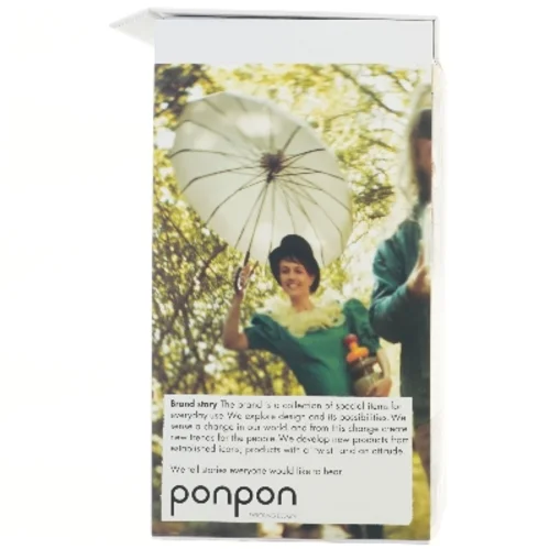 Glasvase med farvet design fra Ponpon (str. 33 cm)