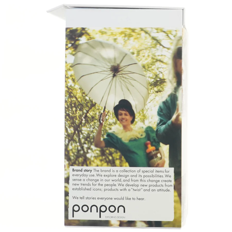 Glasvase med farvet design fra Ponpon (str. 33 cm)