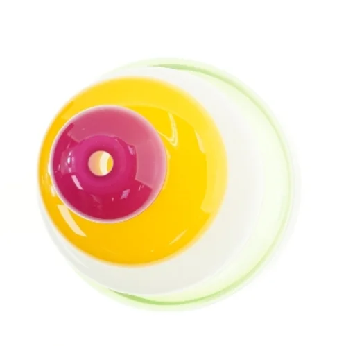 Glasvase med farvet design fra Ponpon (str. 33 cm)