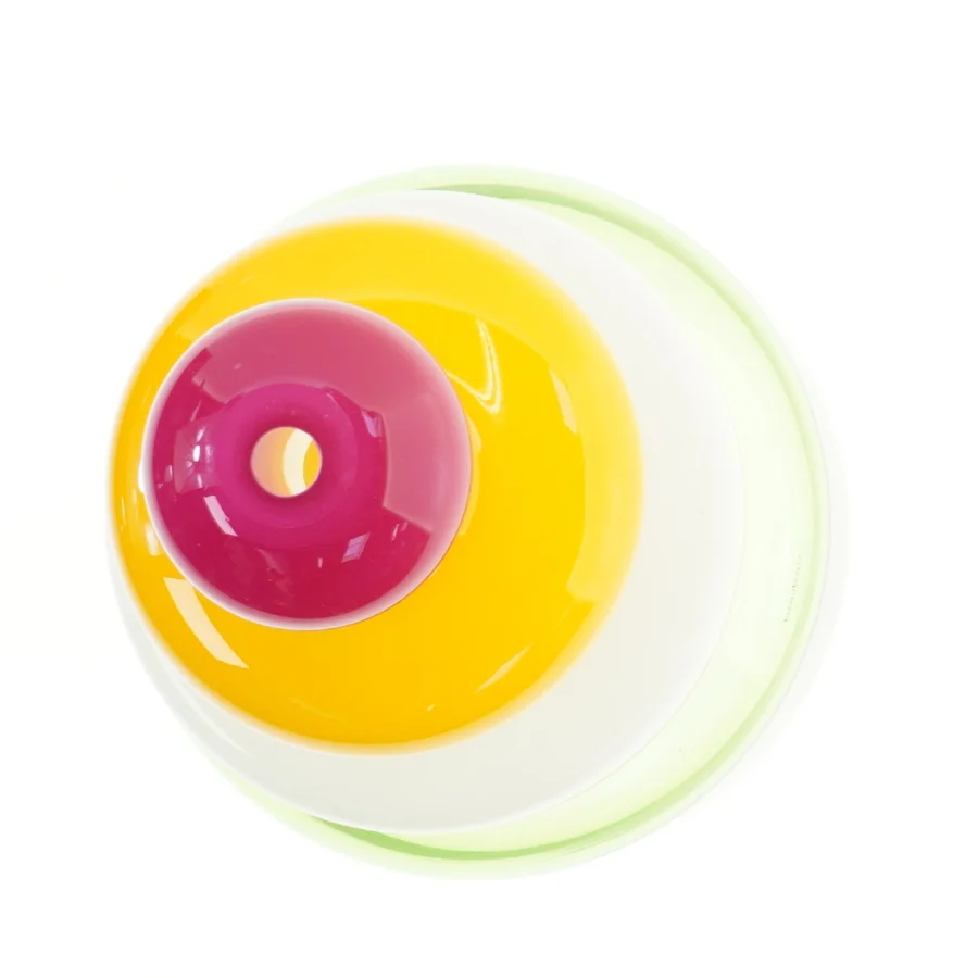 Glasvase med farvet design fra Ponpon (str. 33 cm)