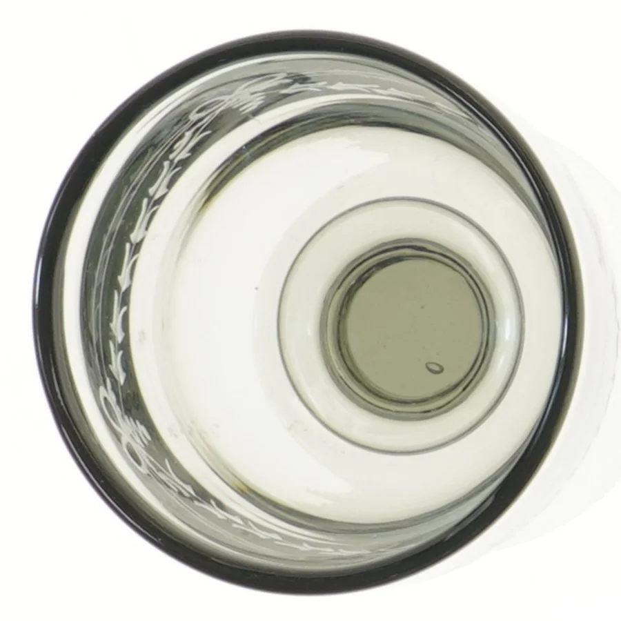 Glas med gravering (str. Ø 11 cm længde 18,5 cm)