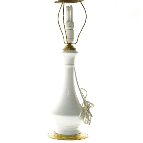 Bordlampe med messing detaljer (str. 61,5 cm)