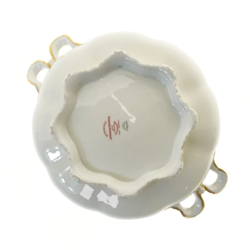 porcelæns skål med låg fra Haviland (str. Ø 21x8 cm)