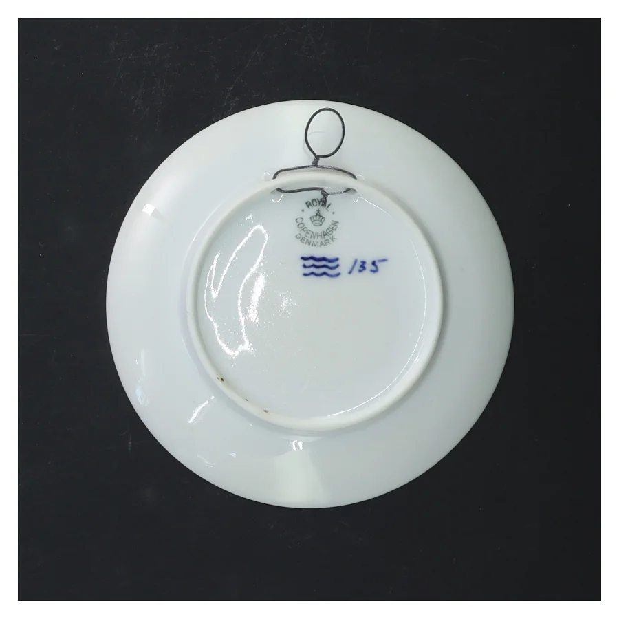 Dekorativ tallerken med motiv fra Royal Copenhagen (str. Ø 13 cm)