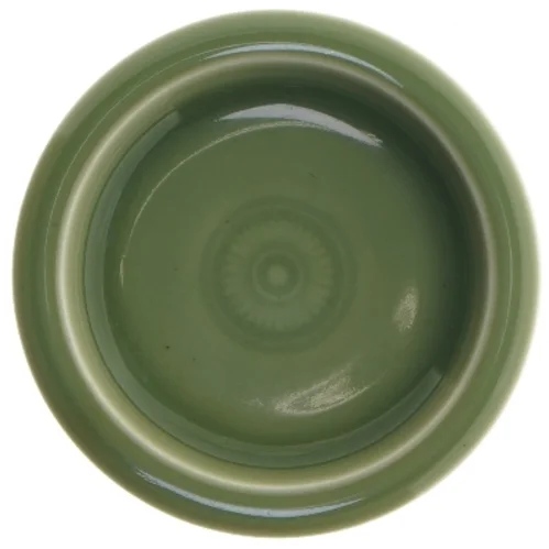 Grøn keramiktallerken fra Royal Copenhagen (str. Ø 12 cm)
