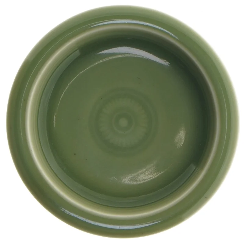 Grøn keramiktallerken fra Royal Copenhagen (str. Ø 12 cm)