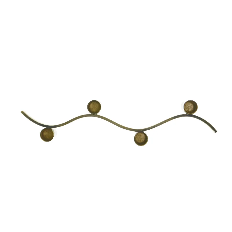 Brændt messing lysestage (str. 36 cm)