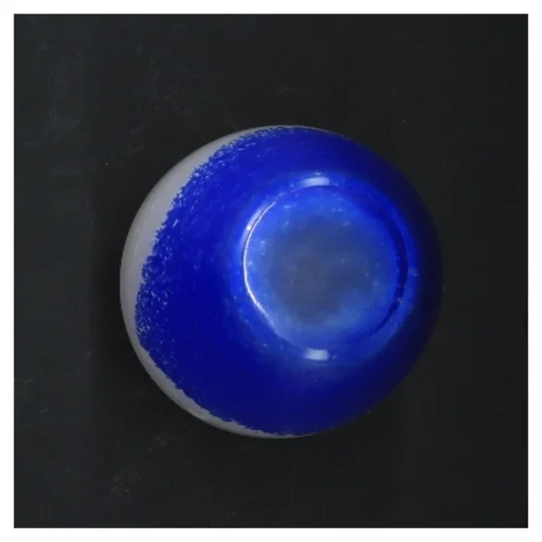 Glasvase med blå detalje (str. 18,5 cm)