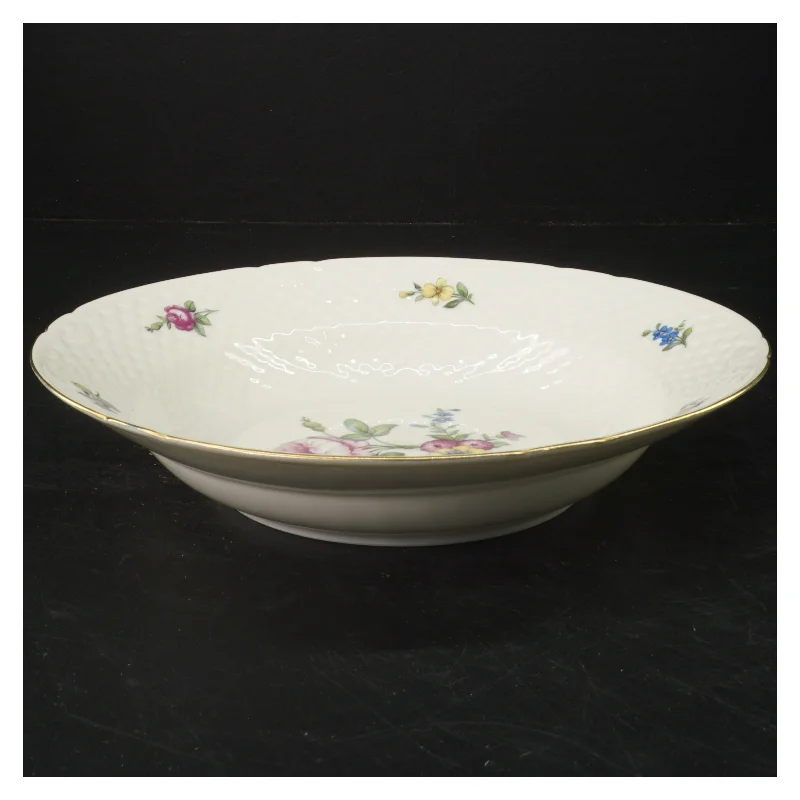 B&G Saksisk blomst dyb tallerken (str. 24,5x4 cm)
