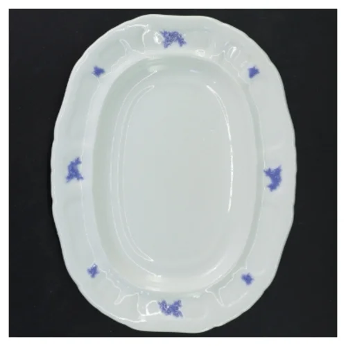 Gustavberg Blå Blom fad (str. Ø 26,5x20 cm)