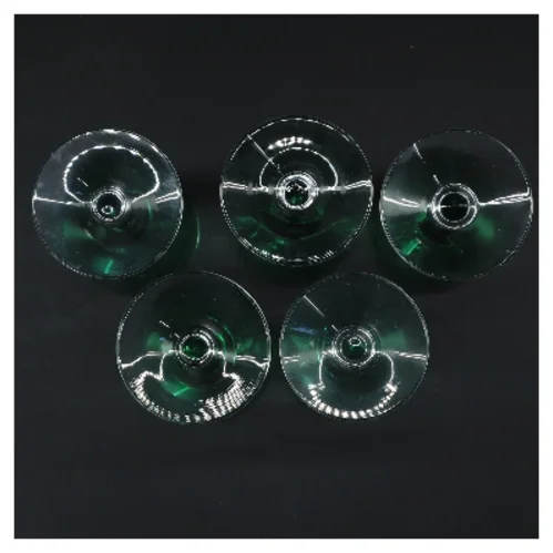 Grønne Ulla vinglas, 5 stk (str. 5 stk Ø 6,5 cm længde 15 cm)